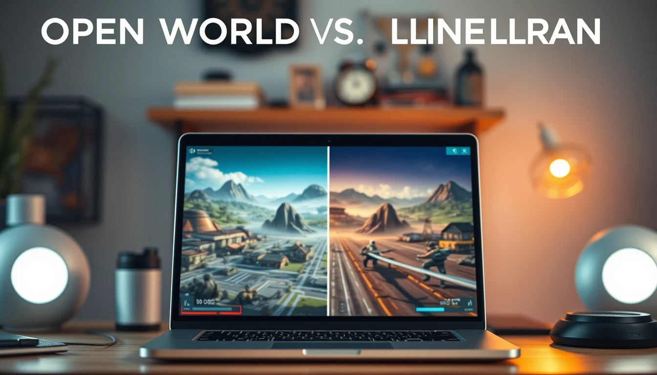 Mundo aberto vs linear: qual escolher? Guia comparativo